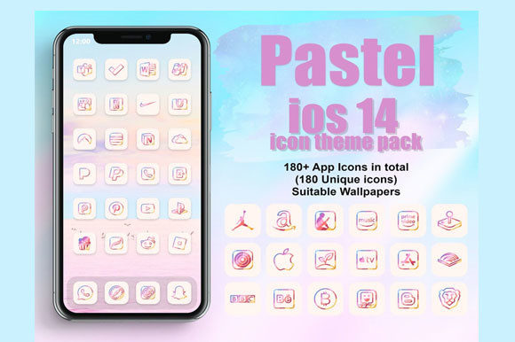 Download Pastel App Icons IOS 14 - Premium Bundle